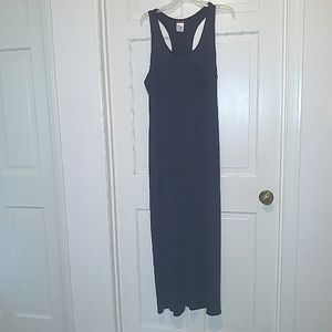 Women’s navy blue long maxi dress sleeveless summer tank top casual party travel